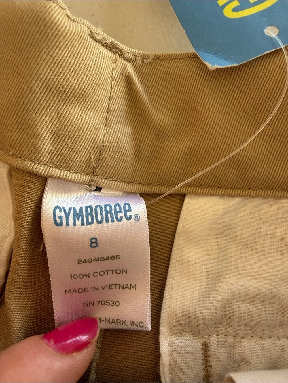 NWT Gymboree Boys Tan Wide Leg Chinos With Adjustable Waist